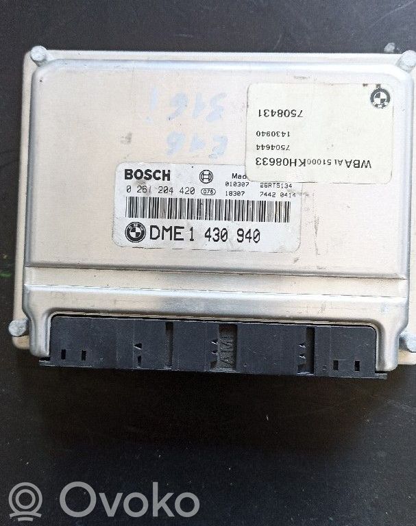 Variklio valdymo blokas   0261204420,BOSCH,DME1430940