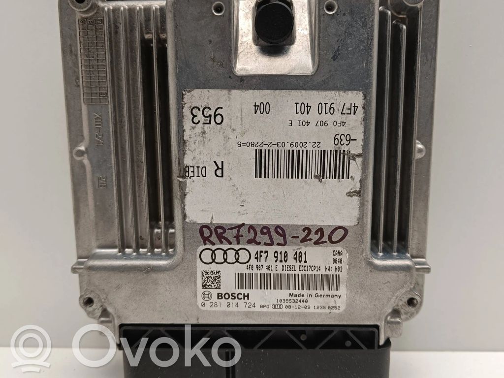 Engine control unit/module   4F7910401,0281014724,4F0907401E