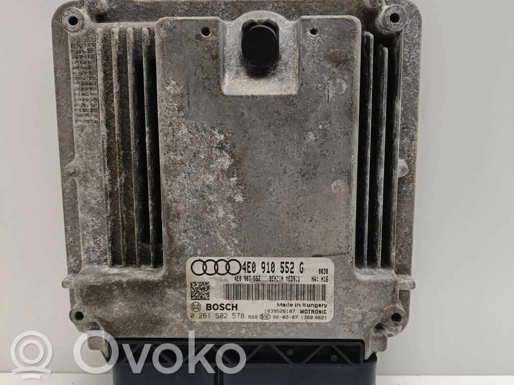 Engine control unit/module   4E0907552,4E0910552G,0261S02578,026146057
