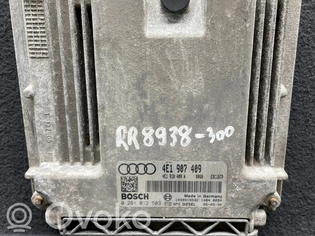 Audi A8 S8 D3 4E Moottorin ohjainlaite/moduuli 