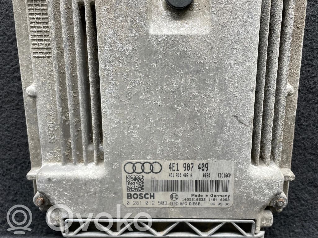 Audi A8 S8 D3 4E Moottorin ohjainlaite/moduuli 
