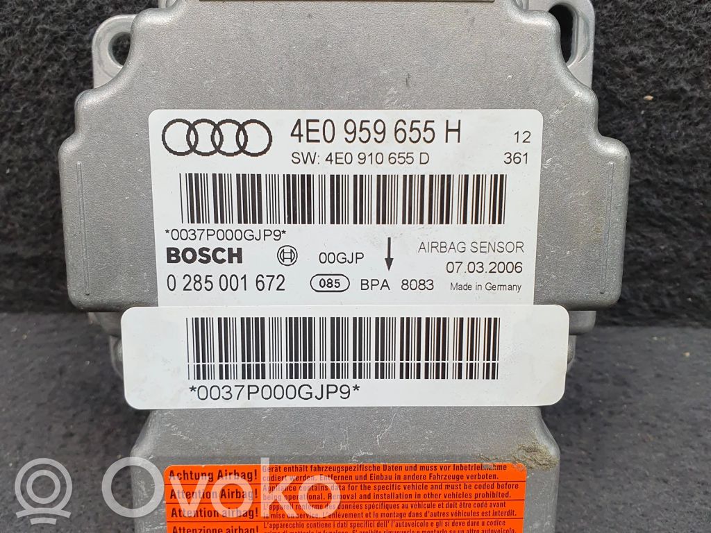 Airbag control unit/module   4E0959655H,4E0910655D,0285001672