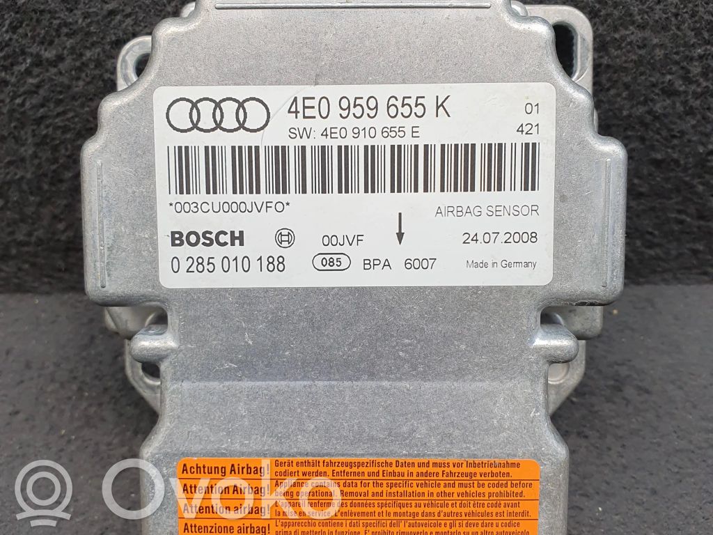 Audi A8 S8 D3 4E Airbag control unit/module 
