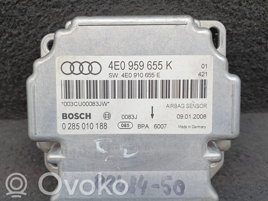 Module de contrôle airbag   4E0959655K,4E0910655E,0285010188