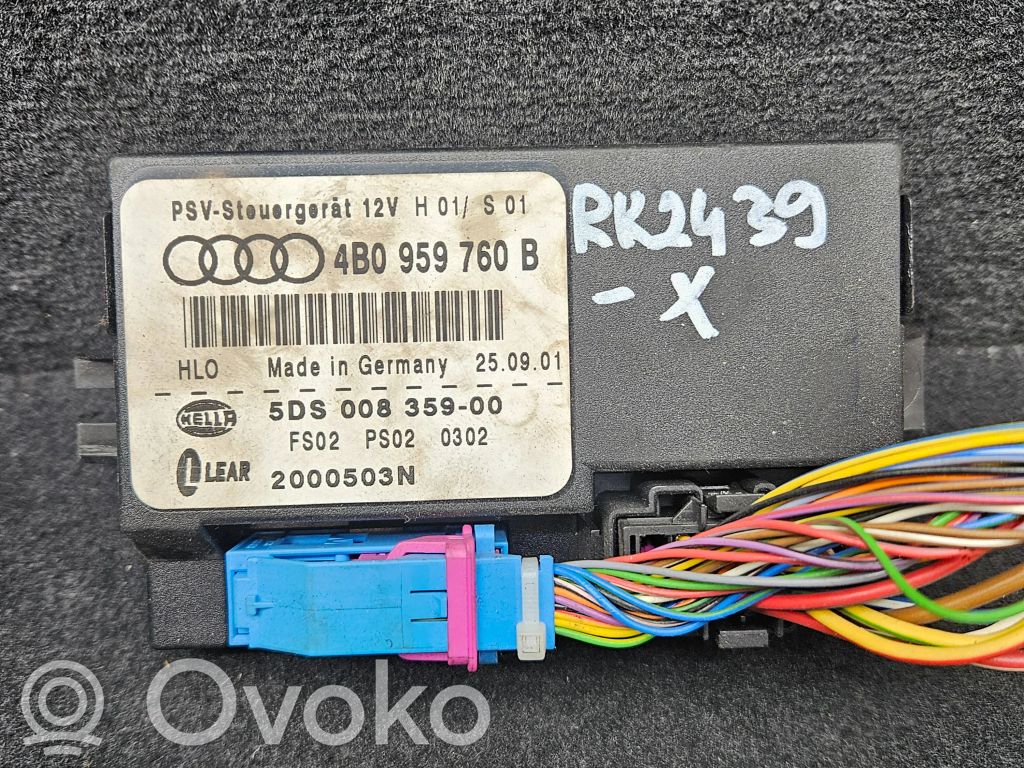 Audi A6 S6 C5 4B Module de commande de siège 