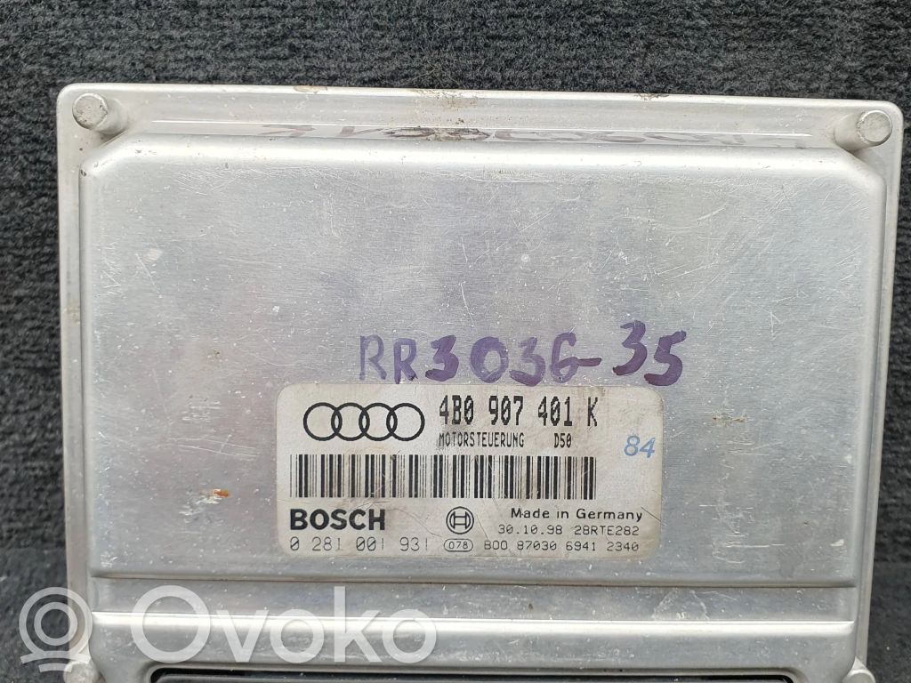 Engine control unit/module   4B0907401K,0281001931