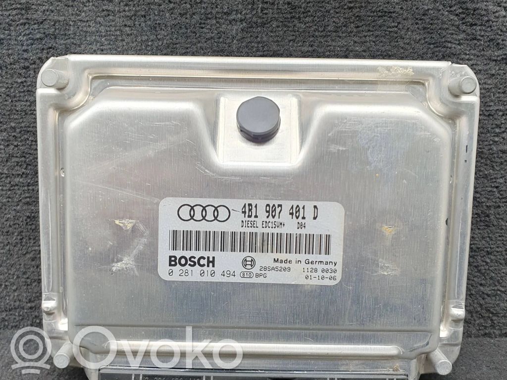 Engine control unit/module   4B1907401D,0281010494
