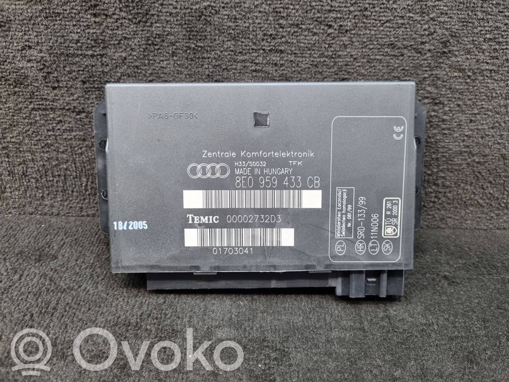 Audi A4 S4 B7 8E 8H Module confort 