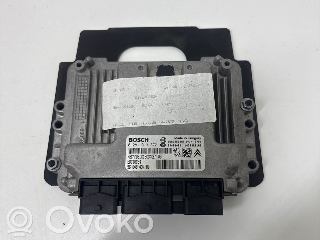 Engine control unit/module   9653958980,9664843780,0281013872
