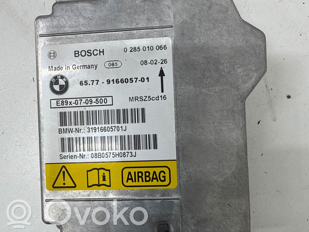 Module de contrôle airbag   0285010066,31916605701J,9166057,MRSZ5CS16
