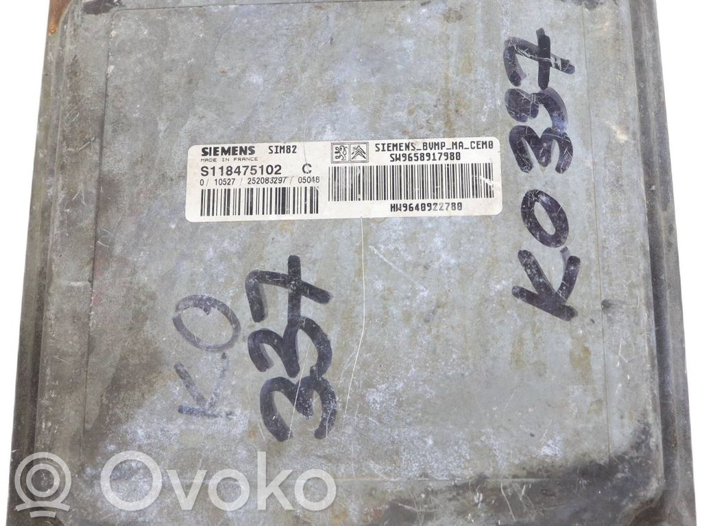 Sterownik / Moduł skrzyni biegów   S118475102,9640922780,9658917980