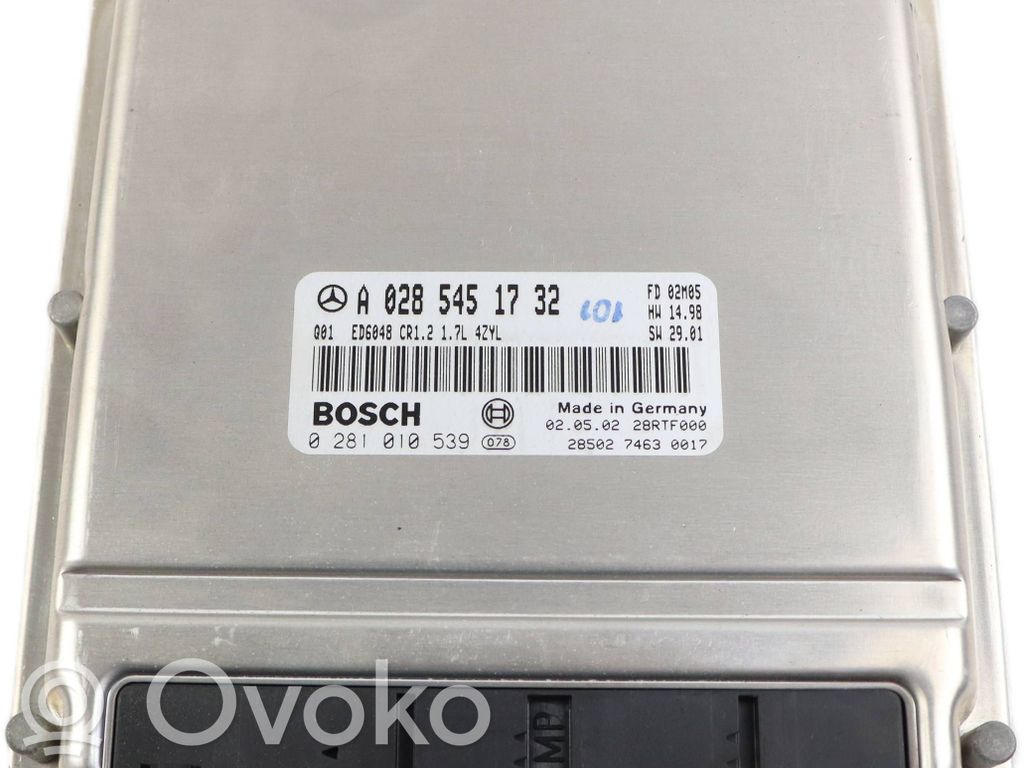 Mercedes-Benz Vaneo W414 Engine control unit/module 