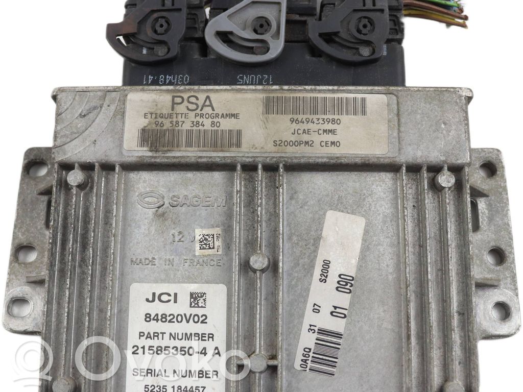 Citroen Berlingo Engine control unit/module 