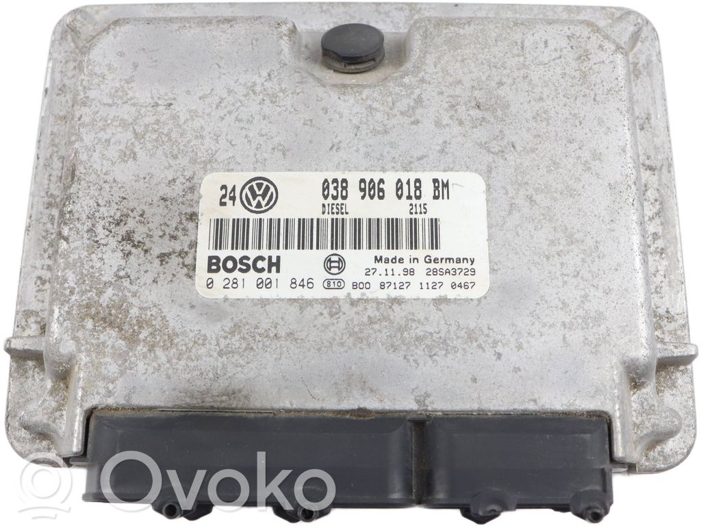 Engine control unit/module   038906018BM,28SA3729,0281001846