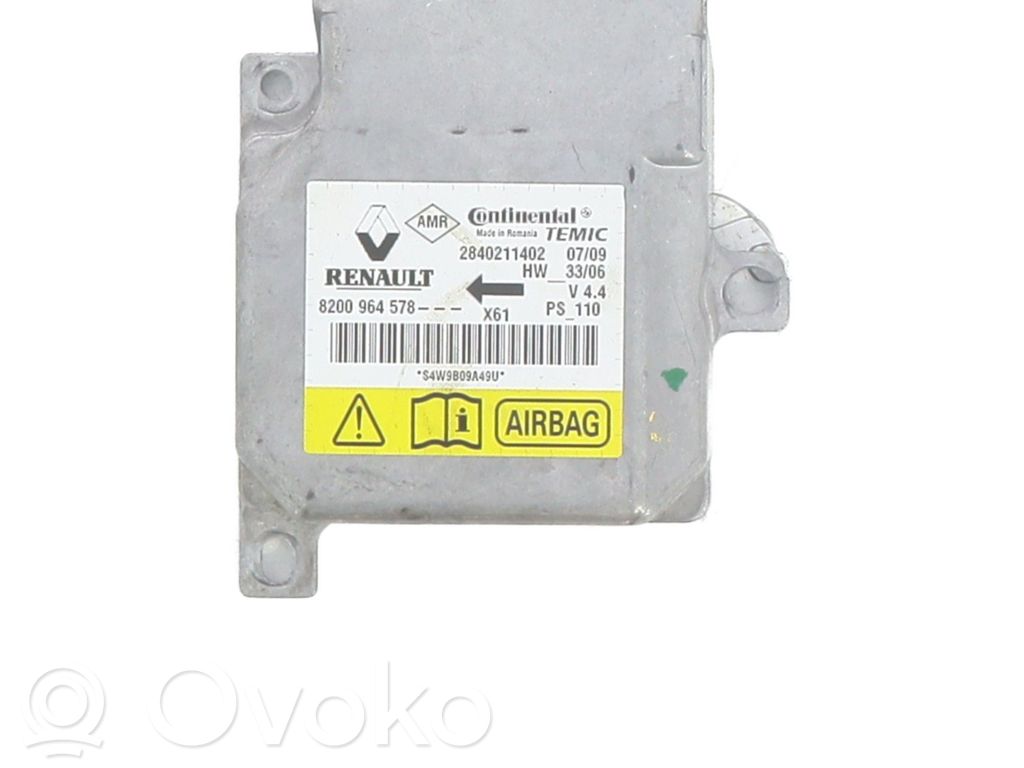 Renault Kangoo II Airbag control unit/module 