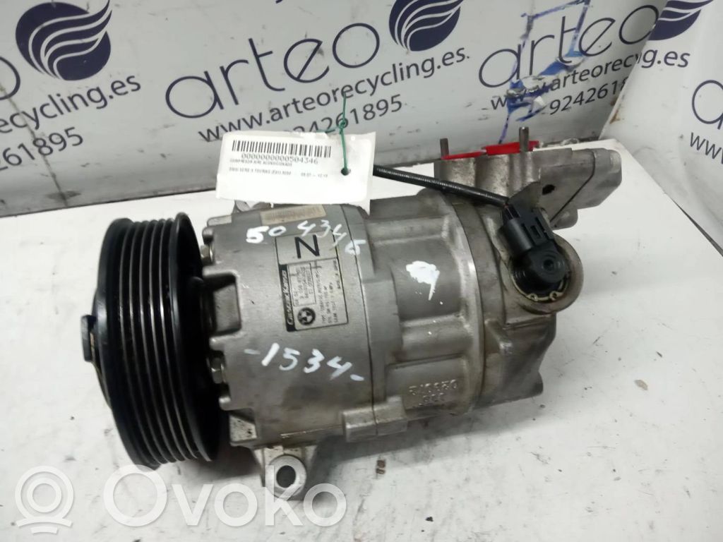 BMW 3 E90 E91 Ilmastointilaitteen kompressorin pumppu (A/C) 