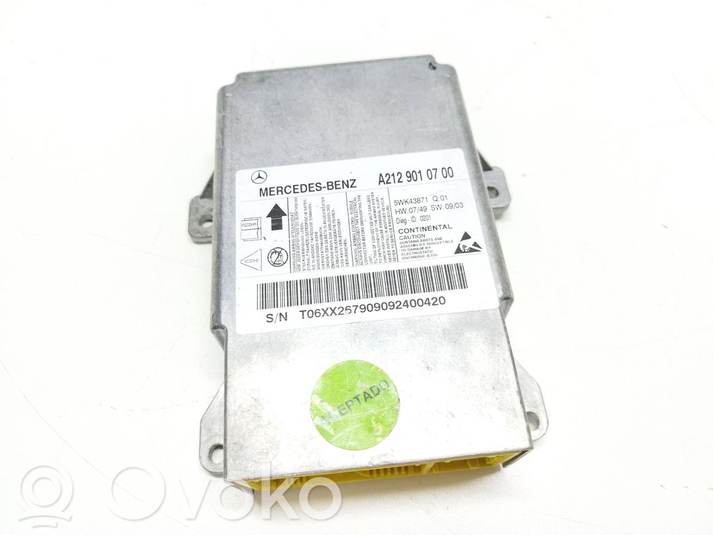 Centralina/modulo airbag   A2129010700,5WK43871