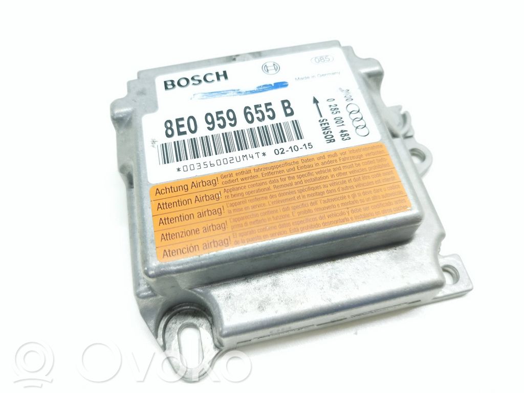 Module de contrôle airbag   8E0959655B,0285001483