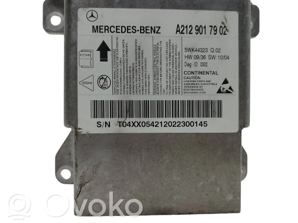 Mercedes-Benz CLS C218 X218 Module de contrôle airbag