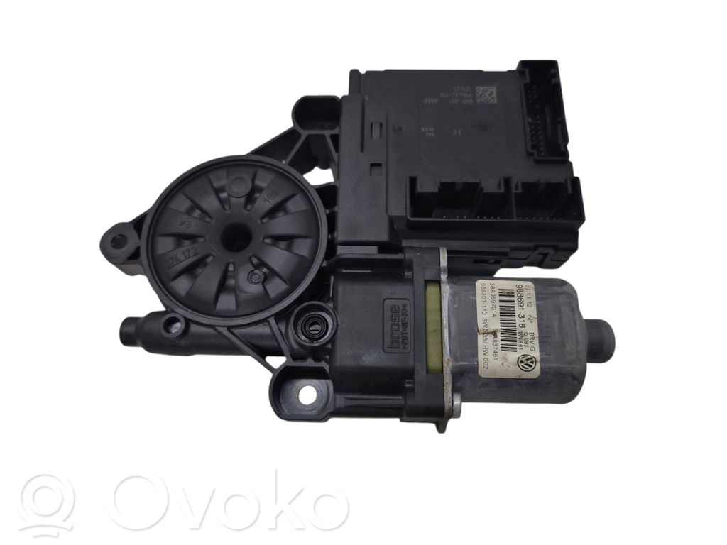 Volkswagen PASSAT B7 Silnik regulatora szyby drzwi przednich 
