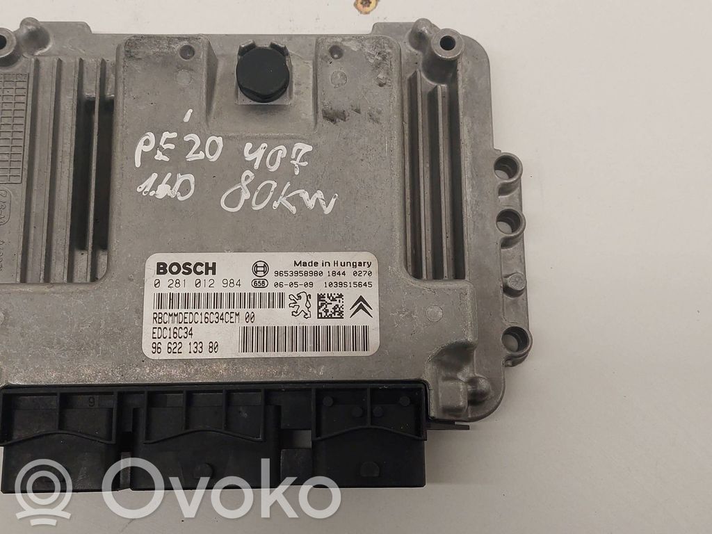 Peugeot 407 Engine control unit/module 