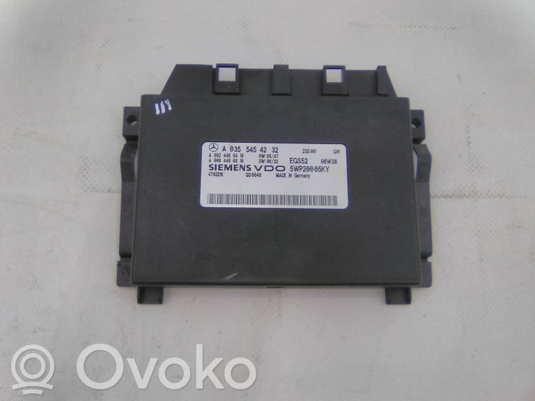 Unidad de control/módulo de la caja de cambios   A0355454232