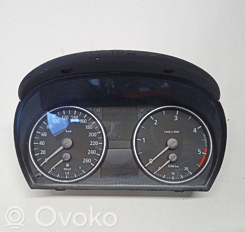 BMW 3 E90 E91 Spidometrs (instrumentu panelī) 
