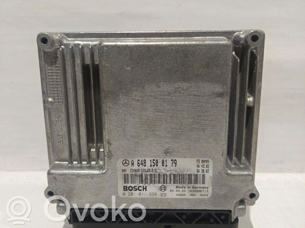 Engine control unit/module   A6481500179,0281011698,1039S06713