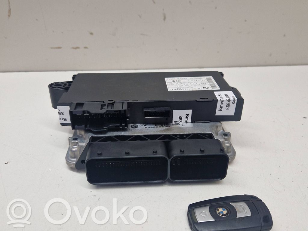 BMW 3 E90 E91 Juego de cerradura y set ECU del motor 