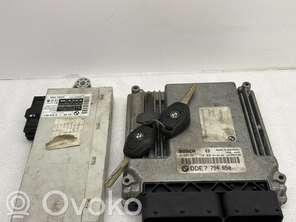 BMW 5 E60 E61 Engine ECU kit and lock set 
