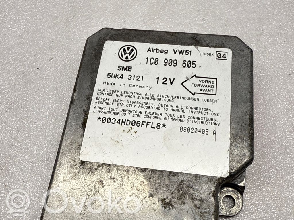 Airbag control unit/module   1C0909605,08020409A,5WK43121
