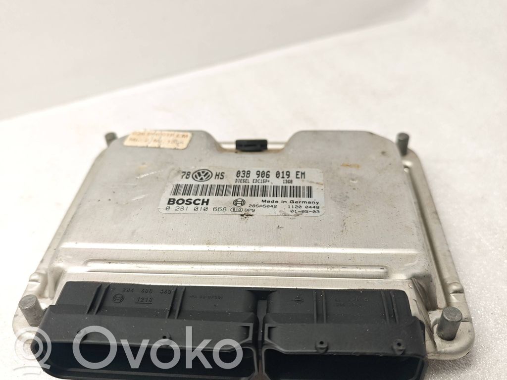 Engine control unit/module   038906019EM,28SA5042,010668