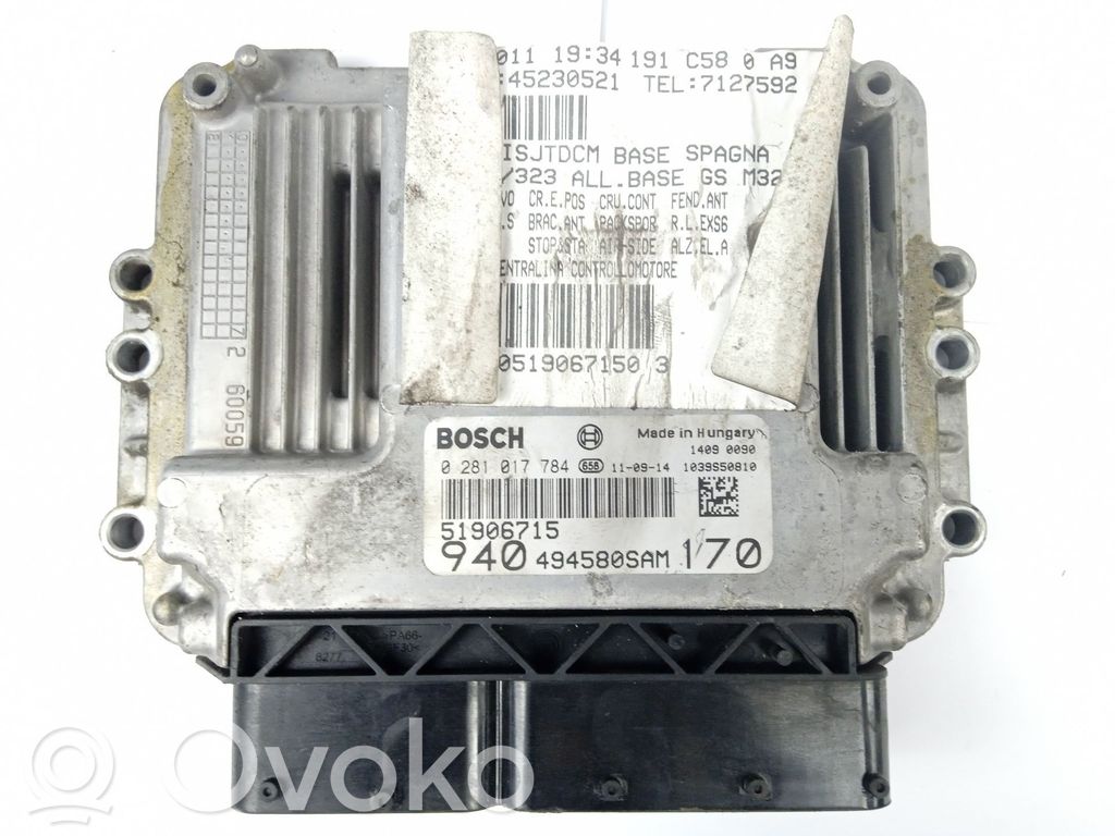 Engine control unit/module   0281017784,51906715