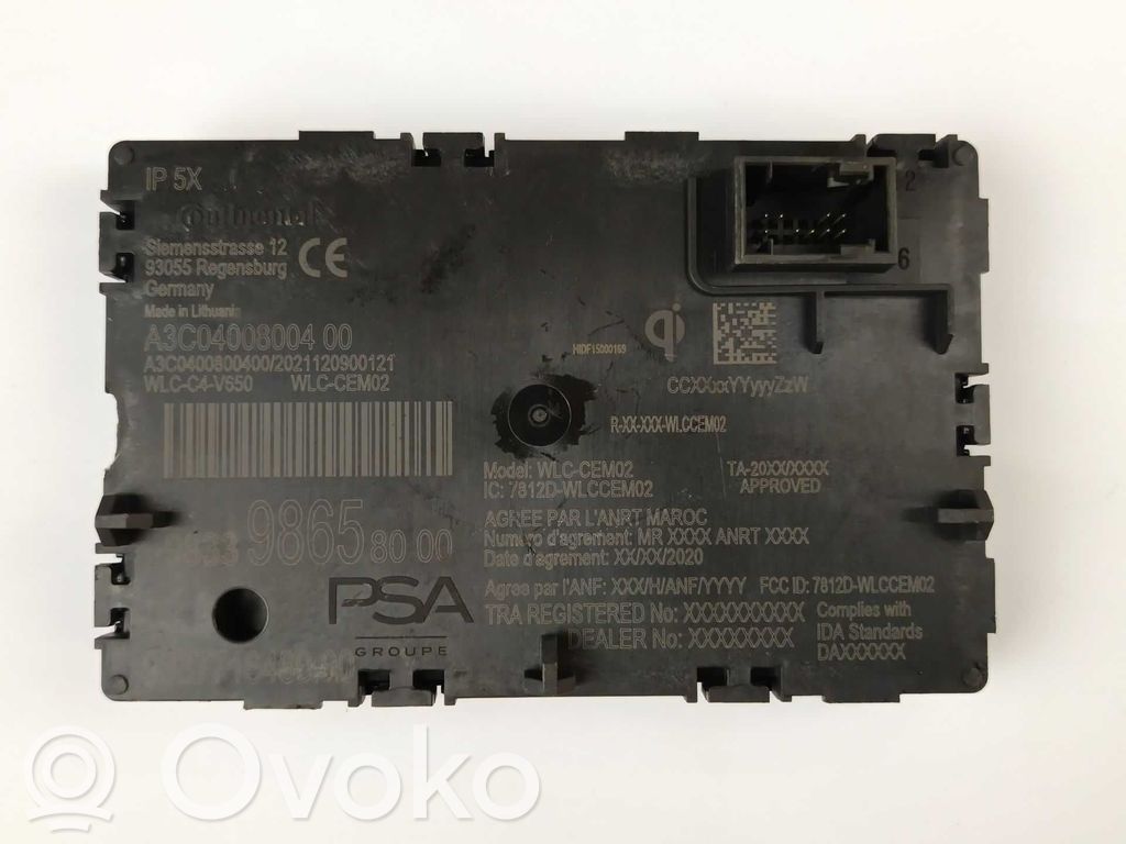 Autres unités de commande / modules   9833986580