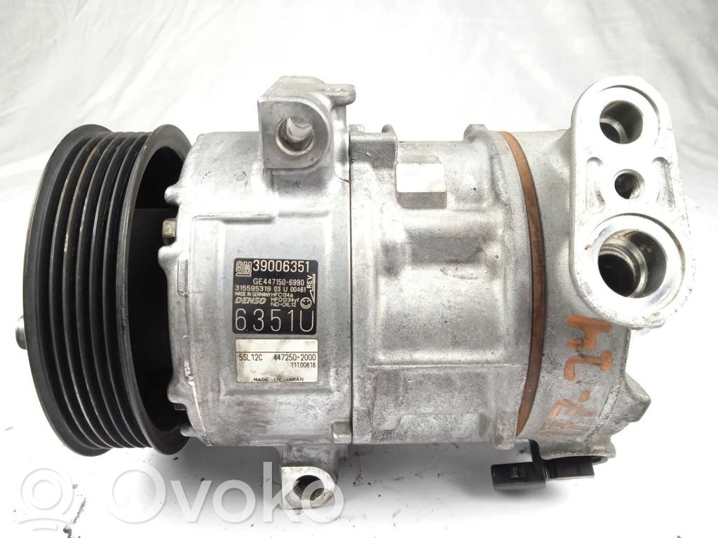 Opel Corsa E Compresseur de climatisation 