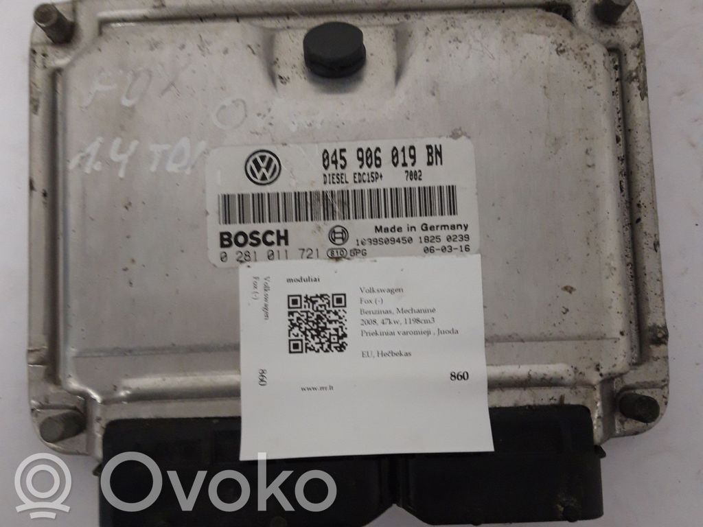 Volkswagen Fox Engine control unit/module 