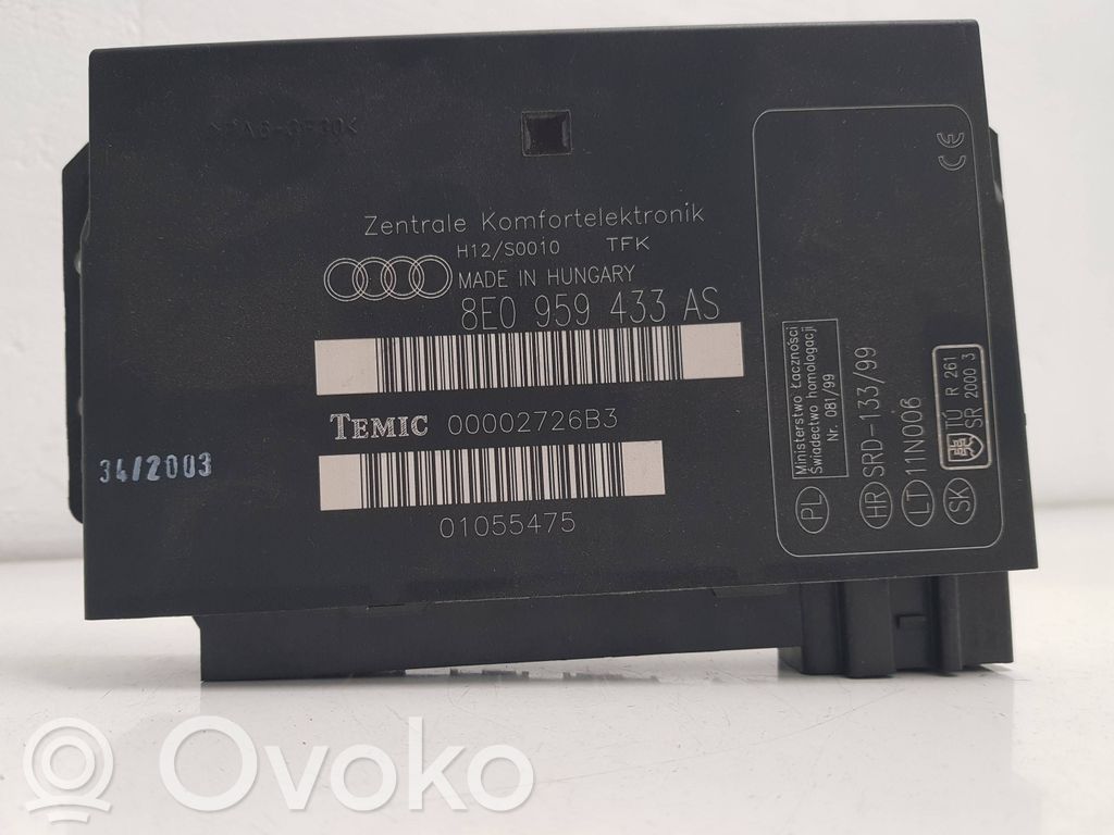 Audi A4 S4 B6 8E 8H Mukavuusmoduuli 