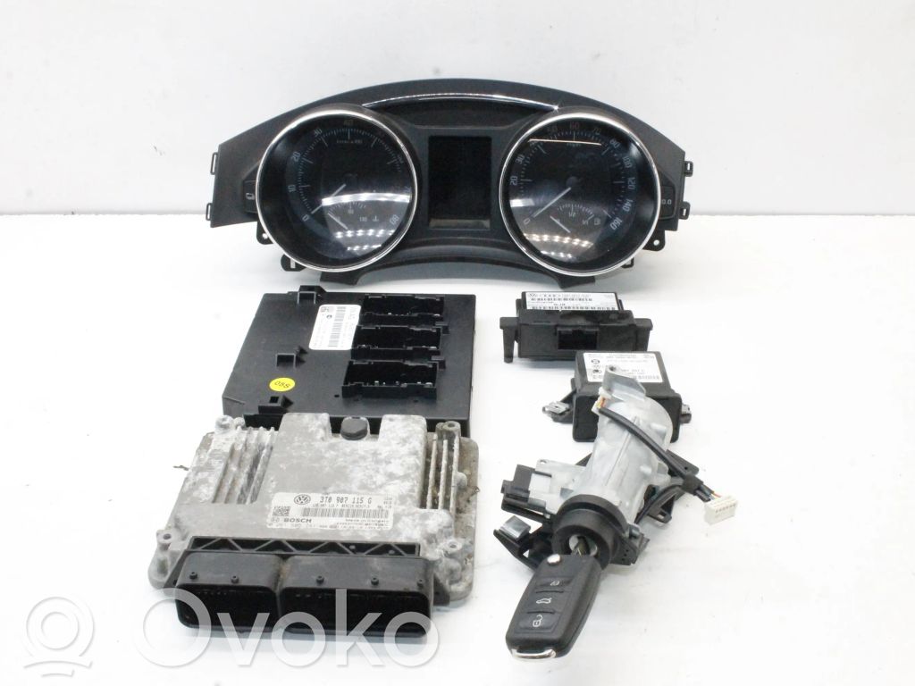 Skoda Superb B6 (3T) Kit centralina motore ECU e serratura 