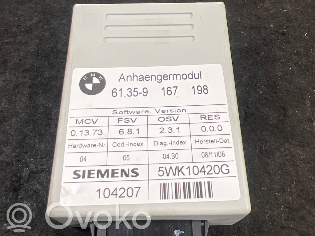 BMW 5 E60 E61 Tow bar trailer control unit/module 