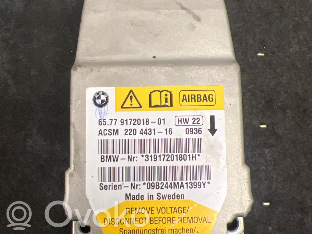 Module de contrôle airbag   9172018,220443116,331917201,31917201