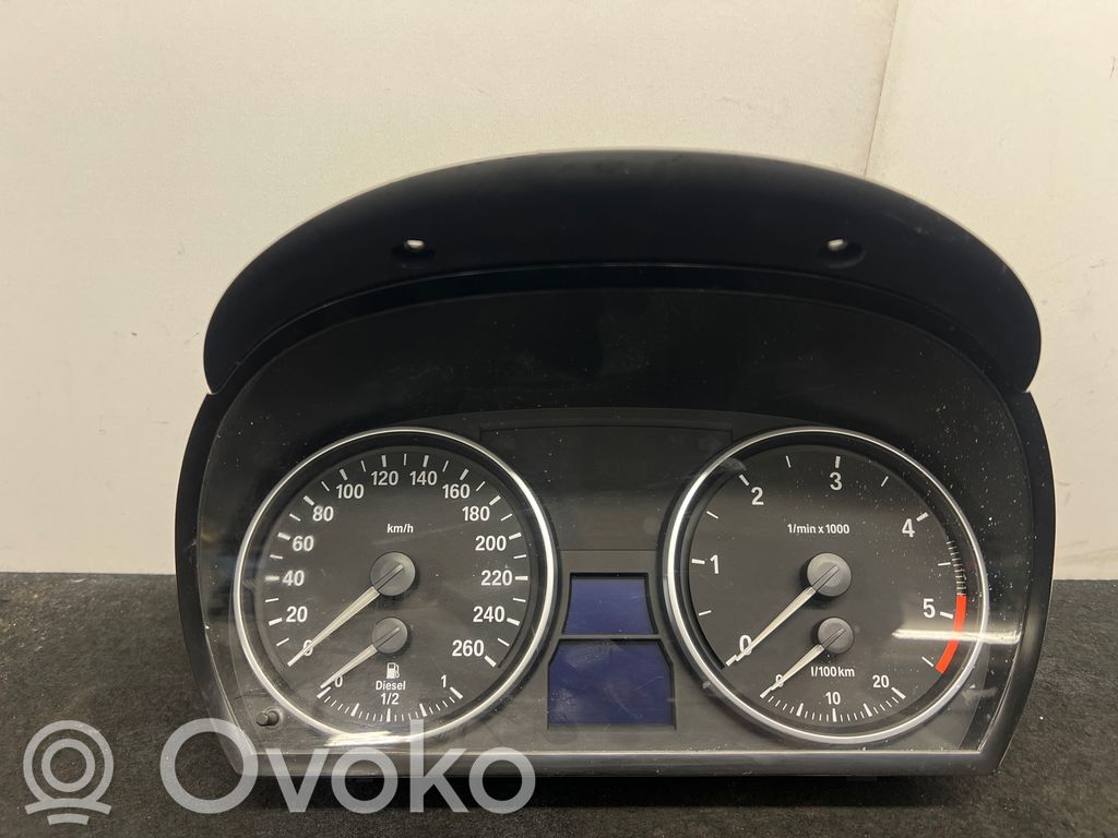 BMW 3 E90 E91 Spidometrs (instrumentu panelī) 