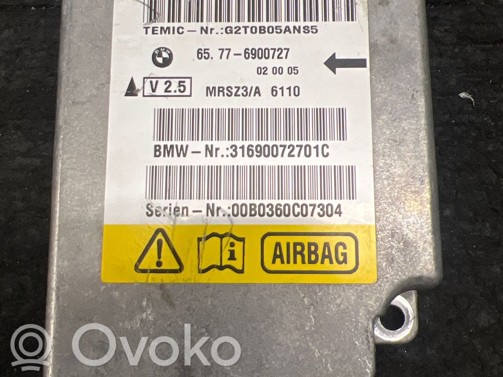 Airbag control unit/module   65776900727,G2T0B05ANS5,31690072701C,00B0360C07304,6900727