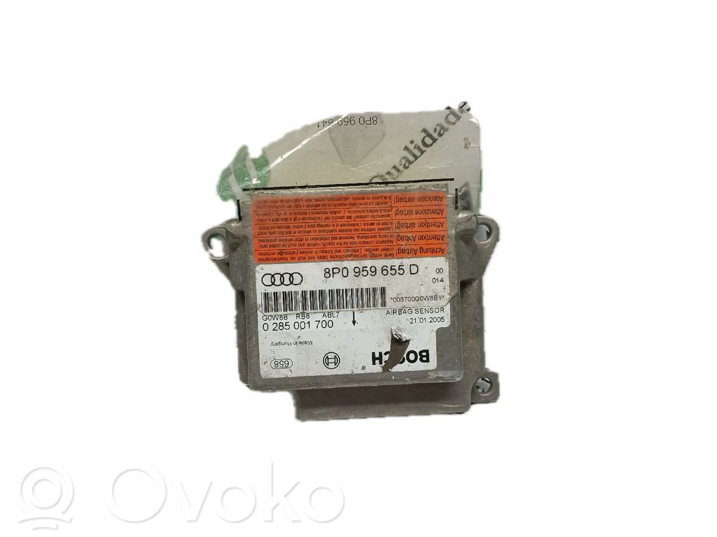Airbag control unit/module   8P0959655D,0285001700