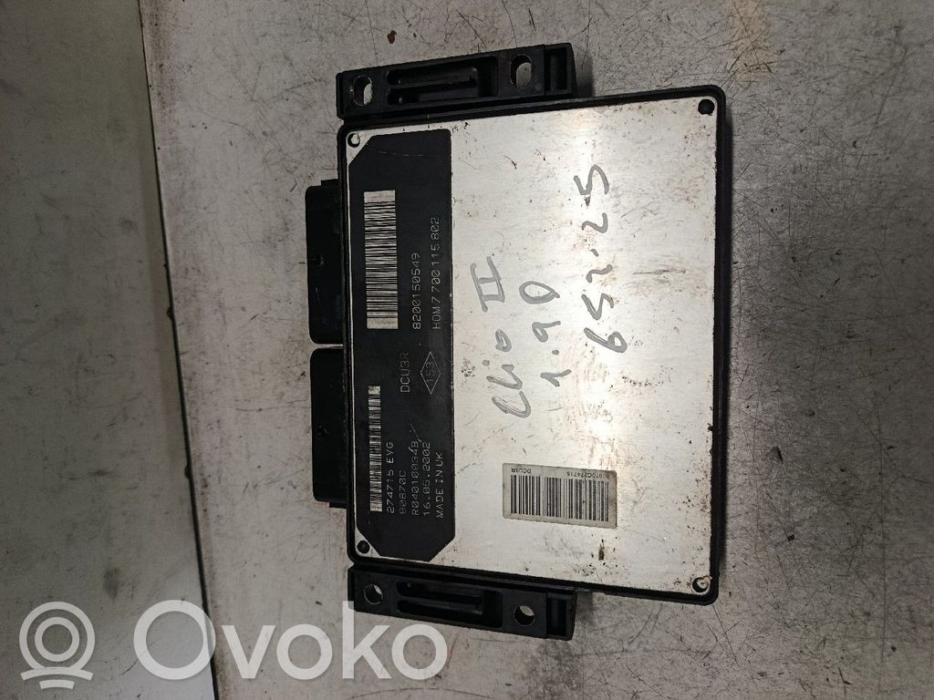 Unidad de control/módulo del motor   8200150549,HOM7700115802,ZACK
