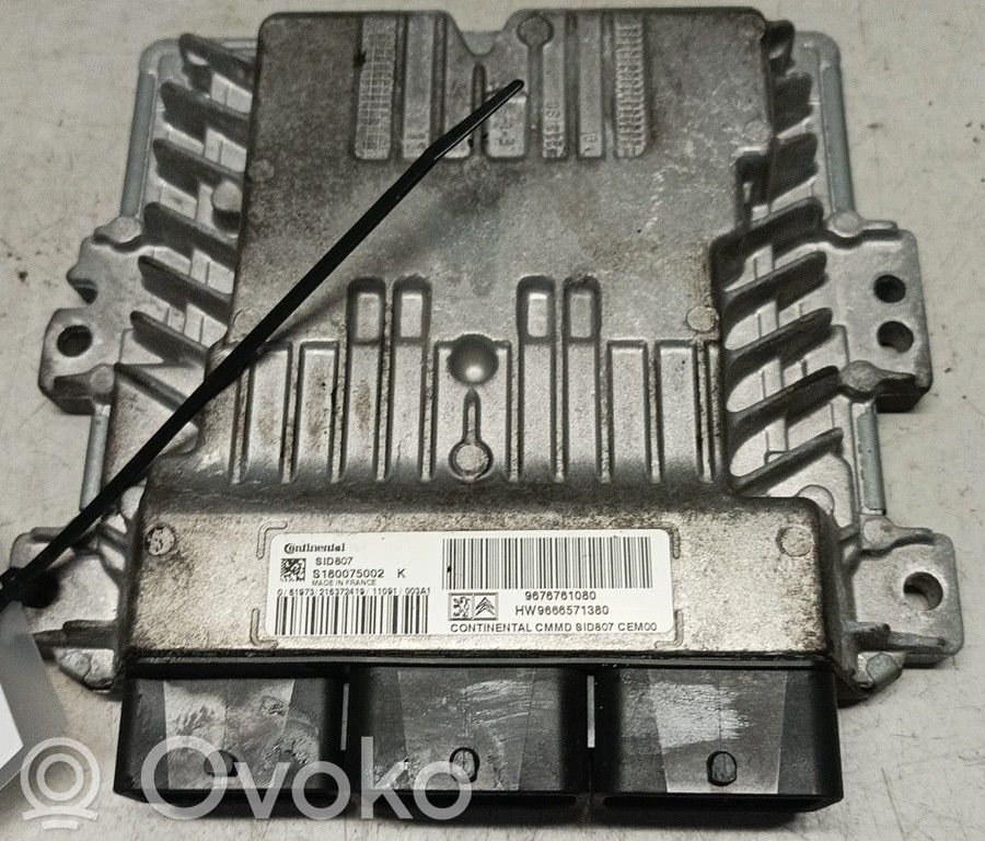 Engine control unit/module   9676761080SID807,FILIPE,S180075602K,SID807