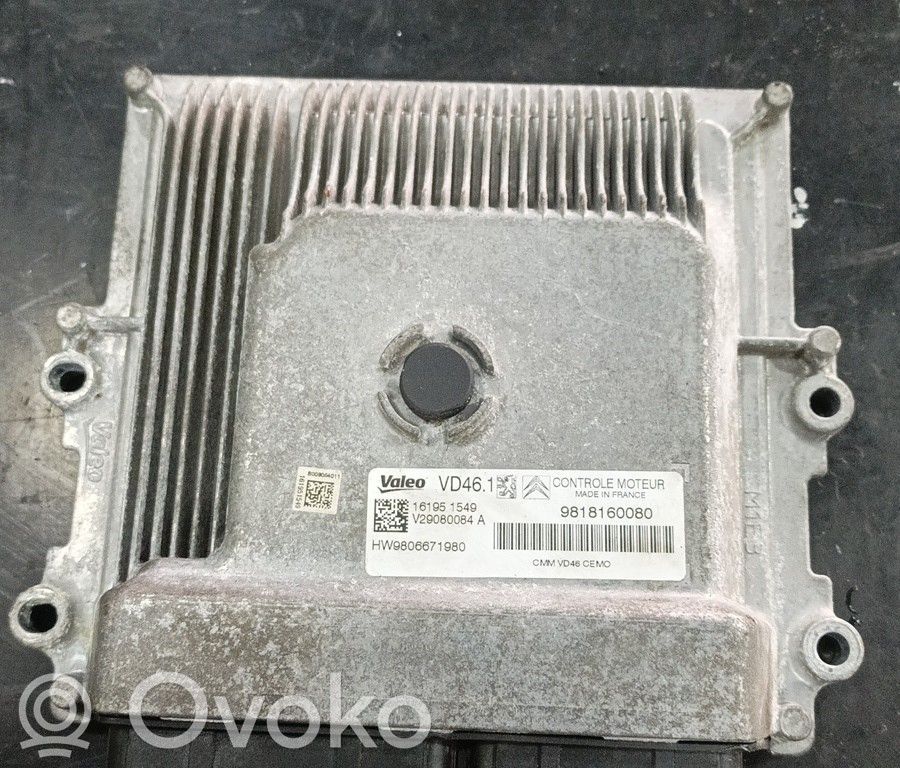 Engine control unit/module   HW9806671980,ZACK