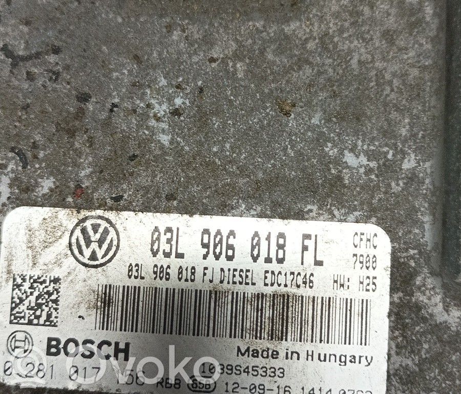 Motorsteuergerät/-modul   03L906018FL,1039S45333,ZACK