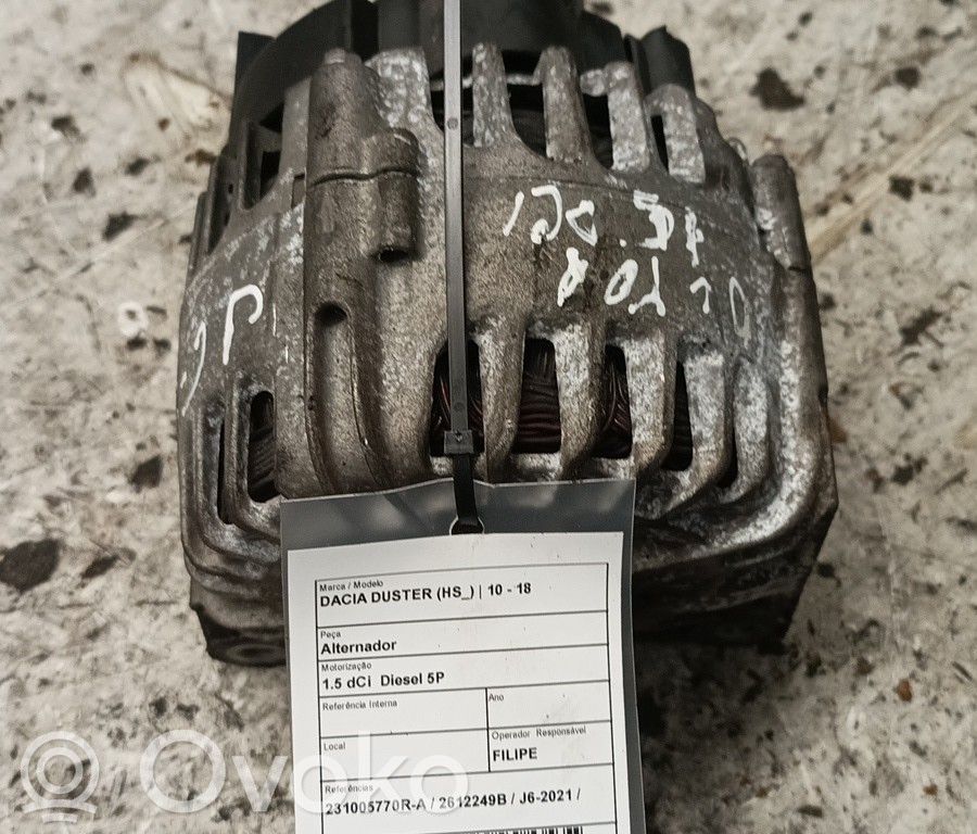 Alternator   2612249B,FILIPE,J62021