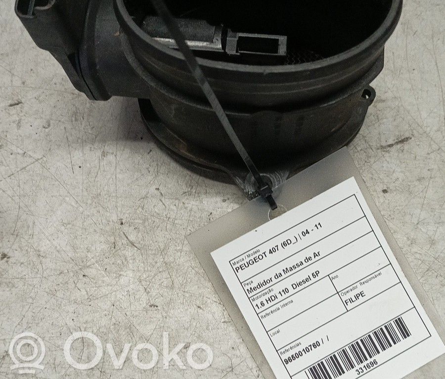 Peugeot 407 Caudalímetro de flujo del aire 