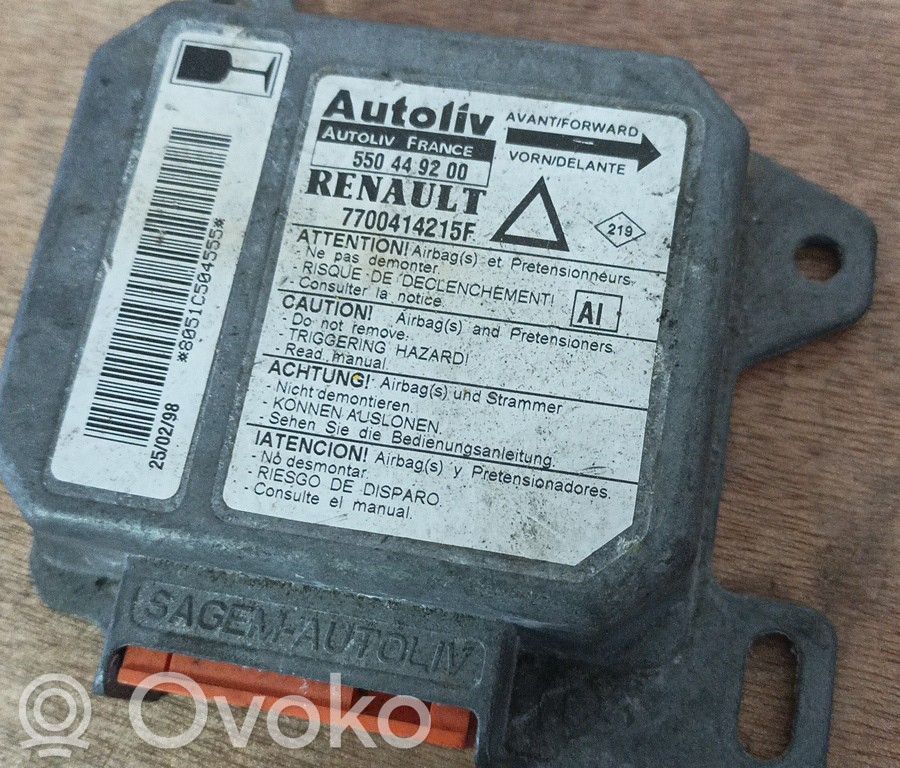 Renault Laguna I Unitate/modul de comandă airbaguri 